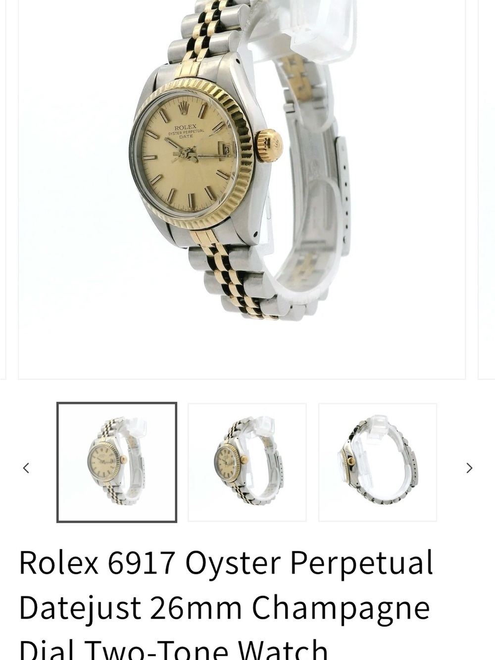 26 mm Rolex Ladies Two-Tone Silver and Gold Jubilee Bracelet Watch - Picture 2 of 2